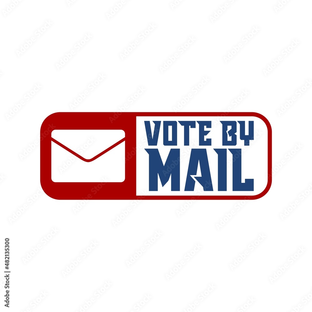 Vote by mail, Vote from home concept isolated on white background Vote by mail, Vote from home concept isolated on white background
