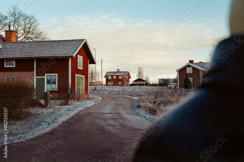 Houses in the snow