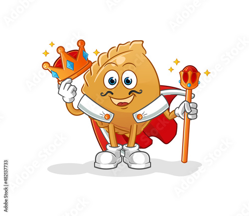 dumpling king vector. cartoon character