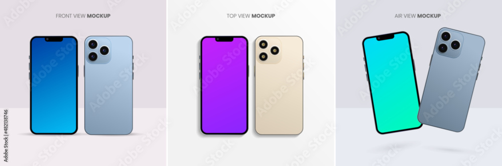 Smartphone blank screen, mobile phone mockup, Smart phone different angles views mockup. mockup for UI UX App present show Smartphone blank screen, mobile phone mockup, Smart phone different angles views mockup. mockup for UI UX App present show