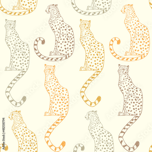 seamless pattern cheetah