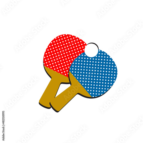 Table tennis pingpong logo design