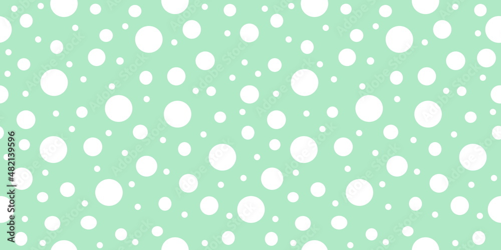 Seamless pattern with dots, green color background, spotted vector drawing Seamless pattern with dots, green color background, spotted vector drawing