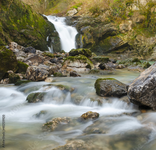Ixkier Natural Waterfall  Sierra de Aralar  Navarra  Spain