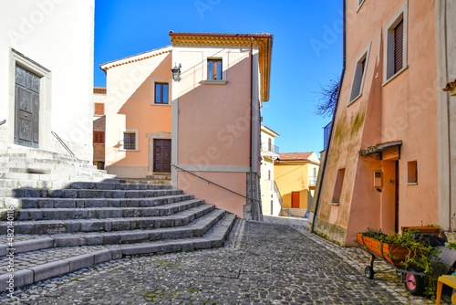 A small square of Campodimele, a medieval town of Lazio region, Italy. © Giambattista