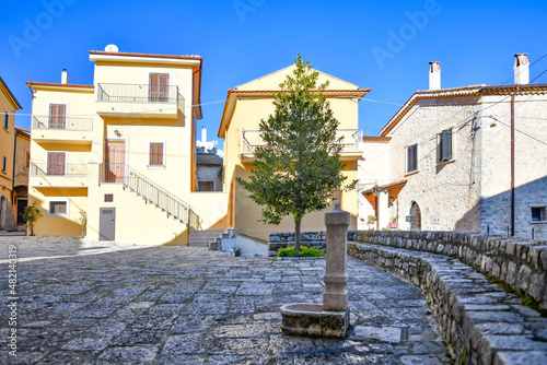 A small square of Campodimele, a medieval town of Lazio region, Italy. © Giambattista
