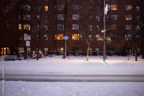 Canvas Print Toronto, Ontario / Canada - January 17, 2022 - Toronto St Clair West neighbourho