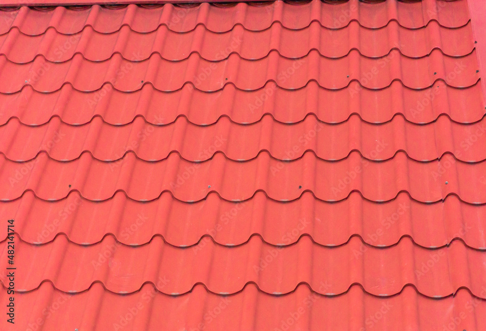 Red tile roof texture background. Roof tile seamless pattern protecting the house from the weather Red tile roof texture background. Roof tile seamless pattern protecting the house from the weather