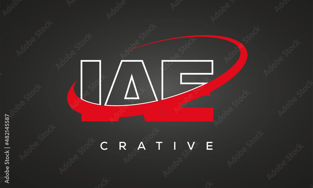 IAE creative letters logo with 360 symbol Logo design