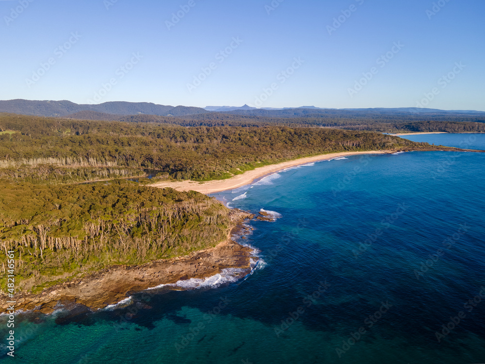 Aerial view of Bawley Point Beach, NSW, Australia Aerial view of Bawley Point Beach, NSW, Australia
