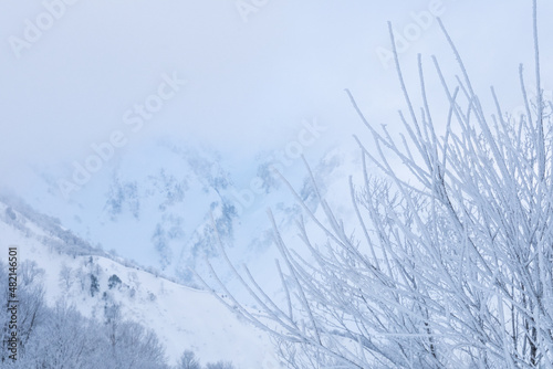 美しい冬山の風景