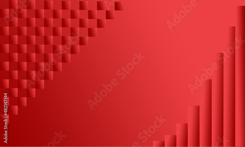 Abstract red background, banner, template. Vector illustration