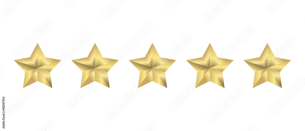 Five stars rating vector icon Five stars rating vector icon