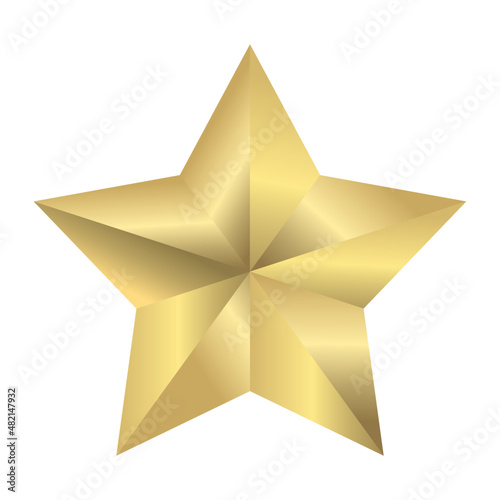 3D shiny golden star icon