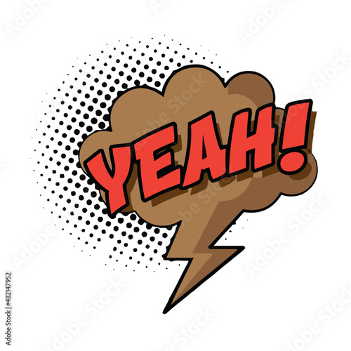 comic speech bubble yeah