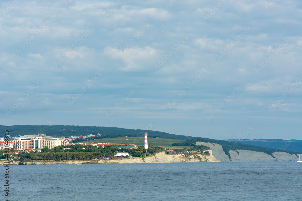 view of the lighthouse in Gelendzhik Bay. view of the lighthouse in Gelendzhik Bay.