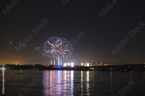 fireworks over the river