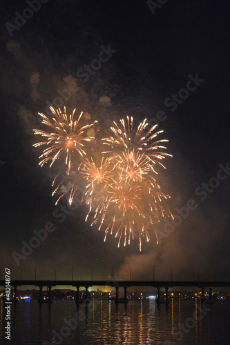 fireworks over the river