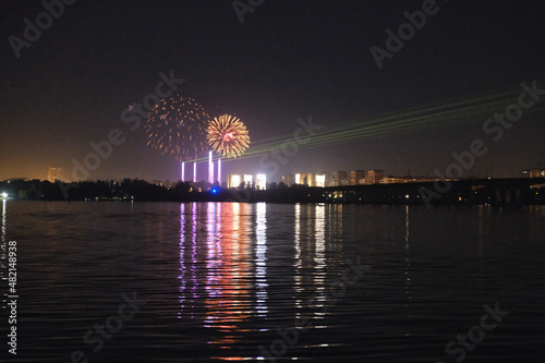 fireworks over the river