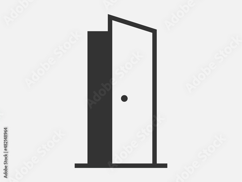 Close icon vector sign. Door icons symbol web design.