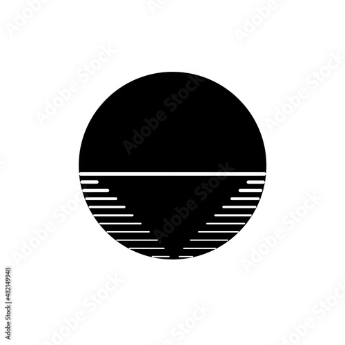 Abstract black icon, logo. Isolated on white background vector illustration.