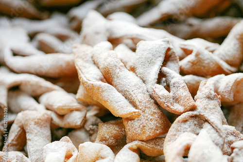 Angel wings called in Poland faworki or chrust  cakes deep fried in oil to celebrate Fat Thursday. A traditional Polish delicacy before Lent.