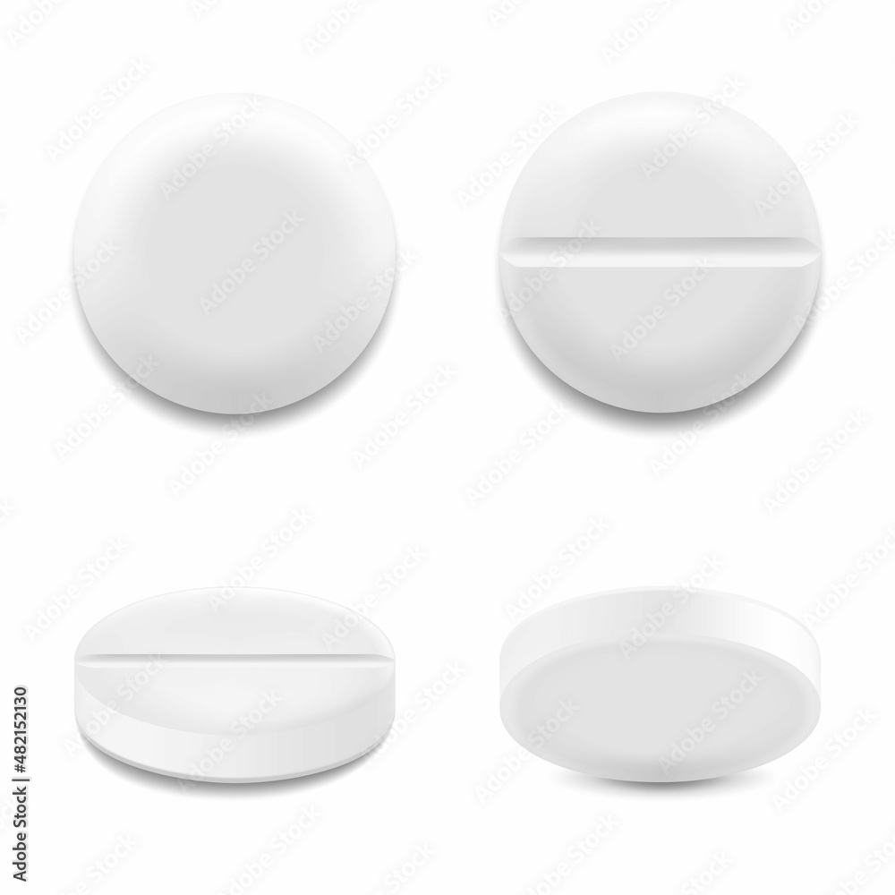 Realistic round pills and capsules mockup style. The concept of medicine and health, isolated on white background. 3d vector illustration. Can be used for medical and cosmetic. Realistic round pills and capsules mockup style. The concept of medicine and health, isolated on white background. 3d vector illustration. Can be used for medical and cosmetic.