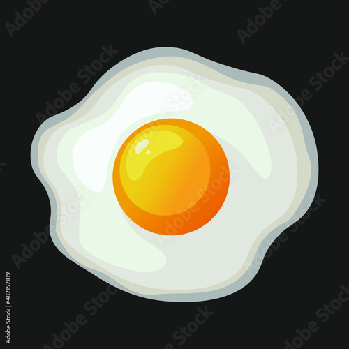 vector image of scrambled eggs on a black background