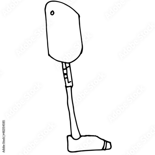 Hand drawn prosthetic images used as elements and decorations.