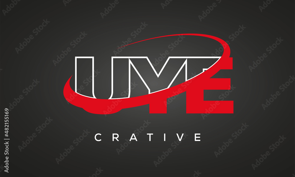 UYE creative letters logo with 360 symbol Logo design