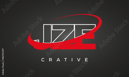 JZE creative letters logo with 360 symbol Logo design