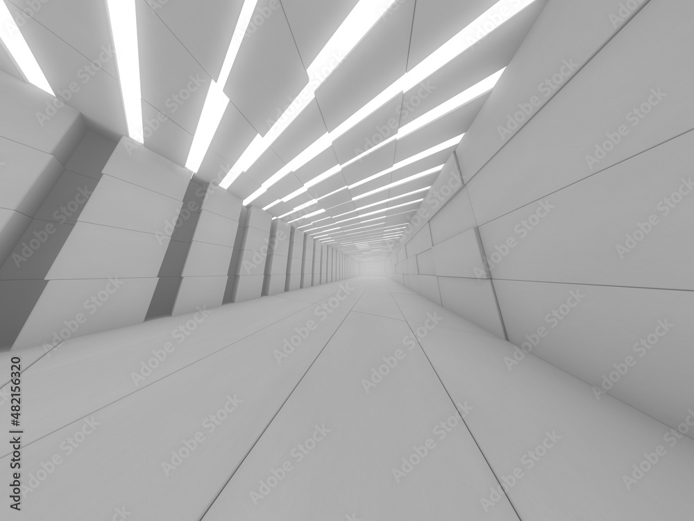 Obraz premium Abstract modern architecture background, empty open space interior. 3D