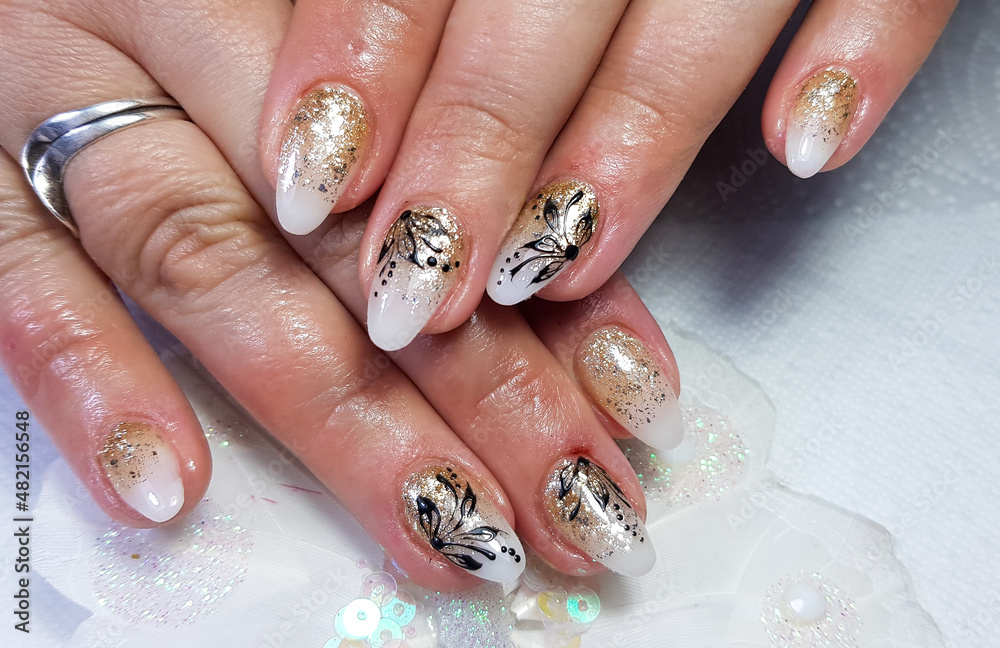 manicure with gel painted on the nails manicure with gel painted on the nails