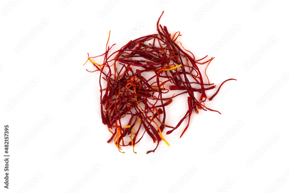 Fototapeta premium Dried saffron spice isolated