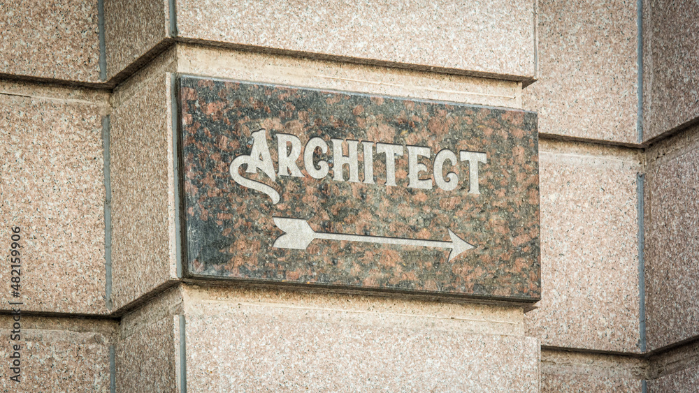 Fototapeta premium Street Sign to Architect