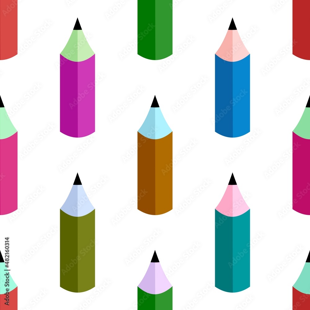 Kids seamless pencil pattern for fabrics and textiles and packaging and gifts and cards and linens 