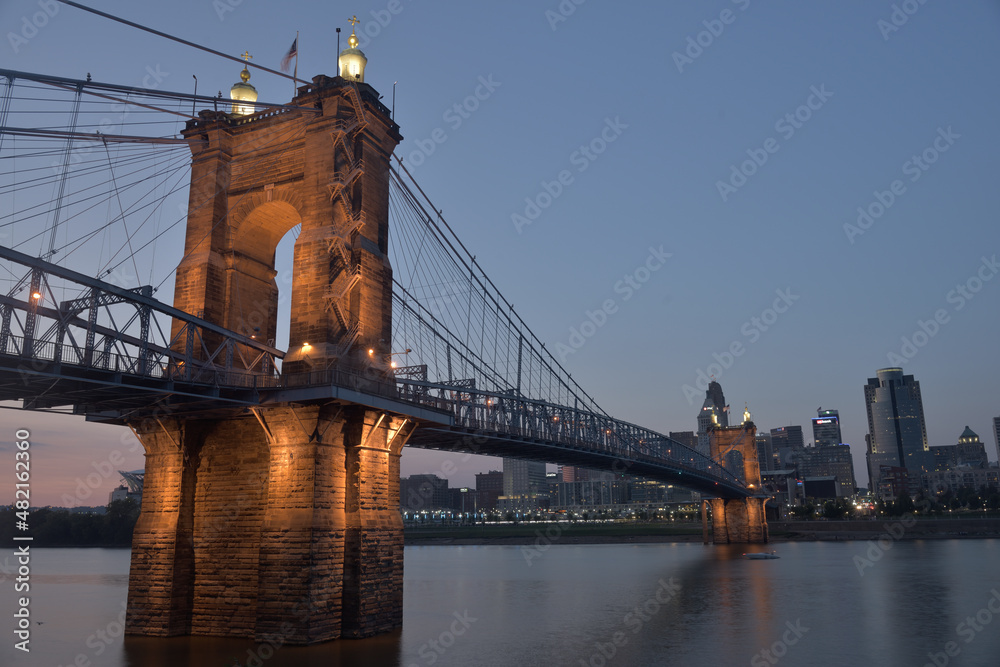 Obraz premium アメリカの地方都市の夕景