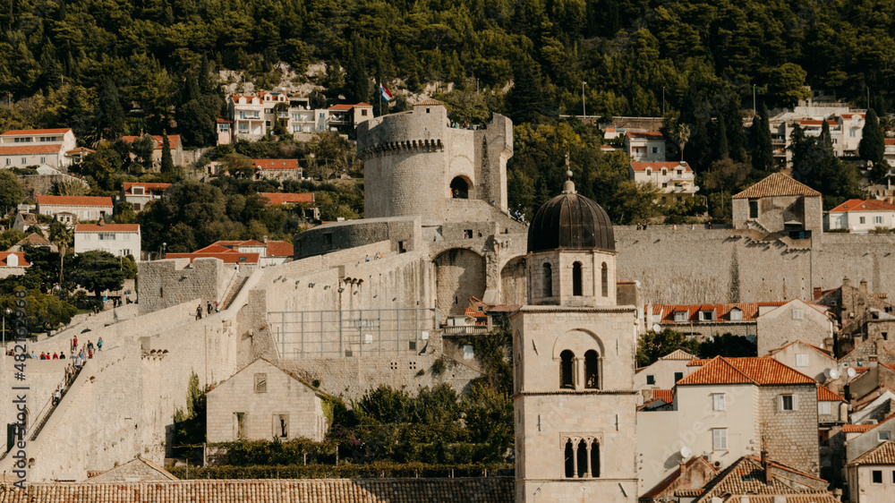 Dubrovnik Cityscape from City Walls, Croatia