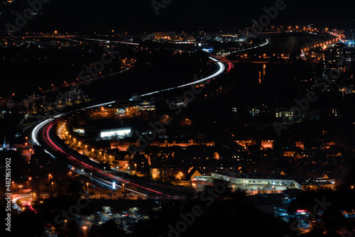 city highway by night