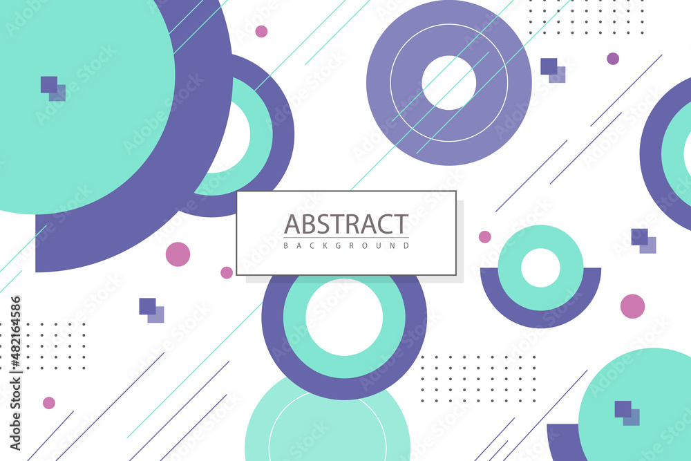 Flat geometric abstract background