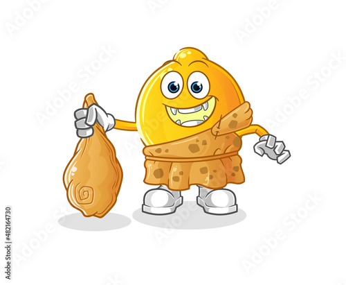 lemon ancient cartoon. cartoon mascot vector