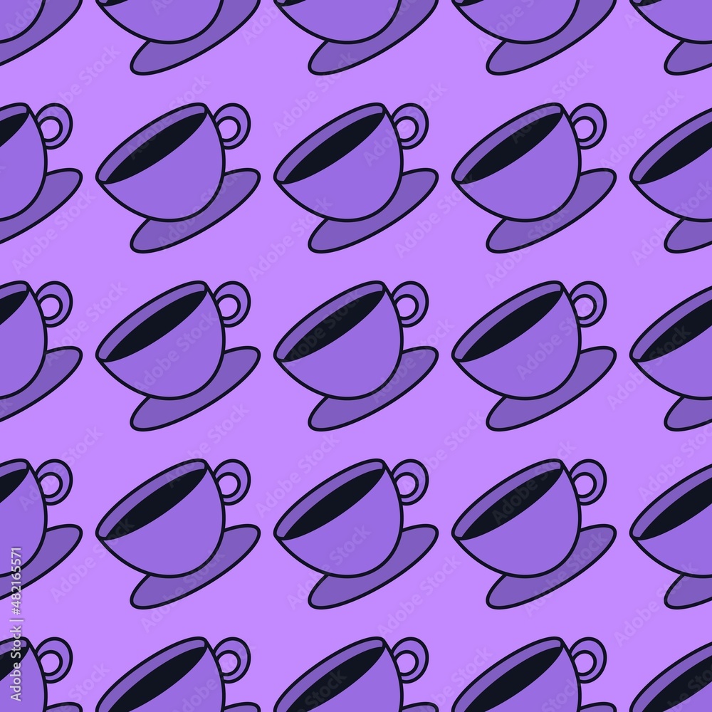 Seamless cup of coffee tea pattern for fabrics and textiles and packaging and linens and kids and wrapping paper Seamless cup of coffee tea pattern for fabrics and textiles and packaging and linens and kids and wrapping paper