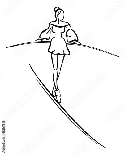 A risky walk on a line