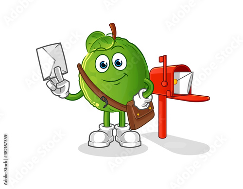 guava postman vector. cartoon character