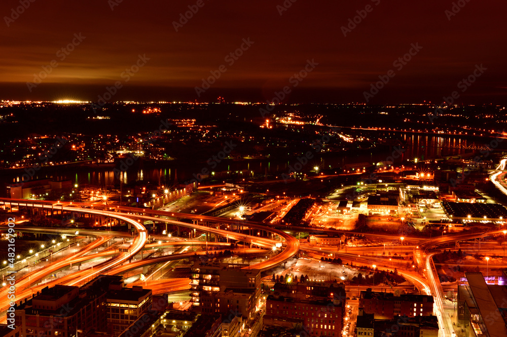 米国都市の夜景撮影