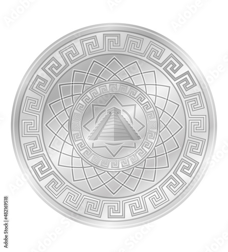 mayan ancient coin vector illustration