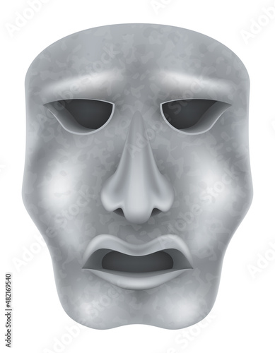 maya ancient ritual mask vector illustration