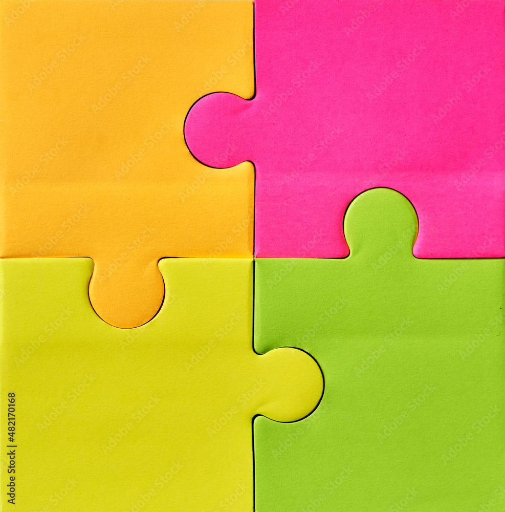 Illustration for game background design. Flat colored puzzles background.