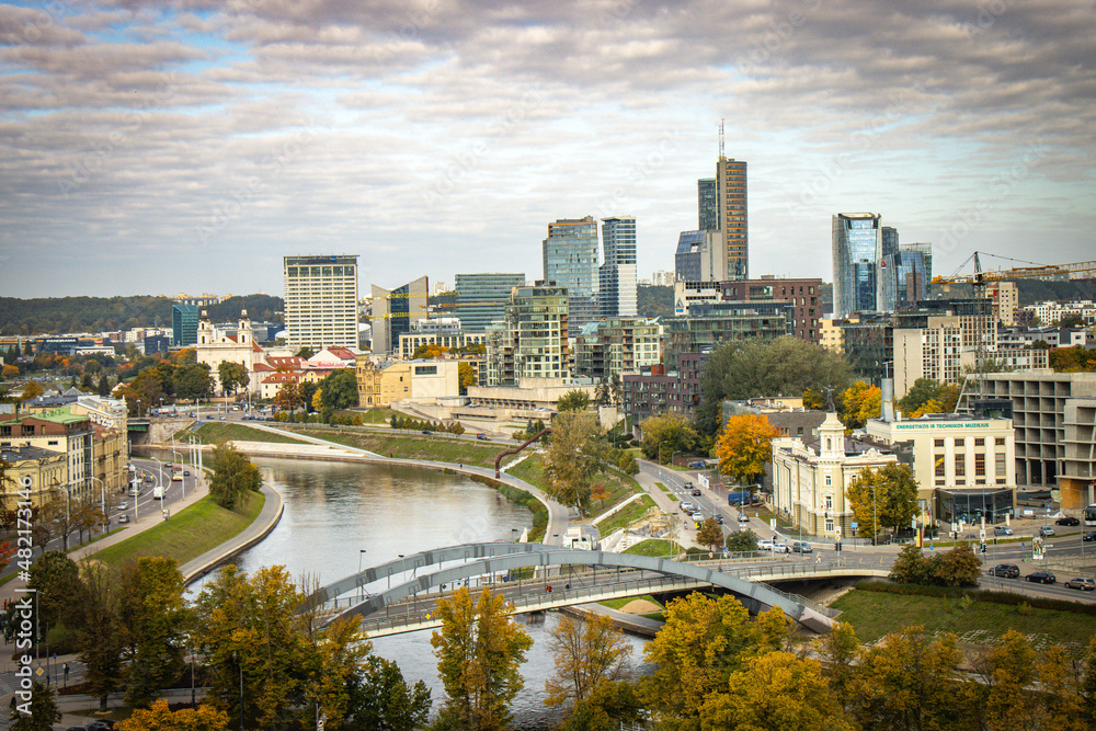 modern part of vilnius, lithuania, baltic countries, baltics, europe, autumn modern part of vilnius, lithuania, baltic countries, baltics, europe, autumn