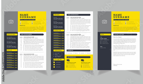 Minimal Resume and Cover Letter and Curriculum Vitae Template Design